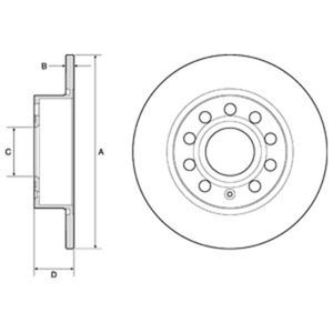 Delphi Diesel Remschijf BG3834C