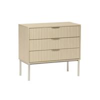 sweeek - Commode met hout- en metaaleffect, 3 laden