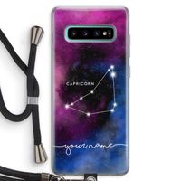 Sterrenbeeld - Donker: Samsung Galaxy S10 Plus Transparant Hoesje met koord