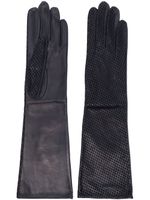 Manokhi ceinture en cuir à design perforé - Bleu