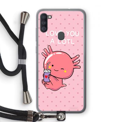 Love You A Lotl: Samsung Galaxy A11 Transparant Hoesje met koord