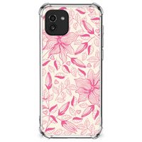 Samsung Galaxy A03 Case Pink Flowers - thumbnail