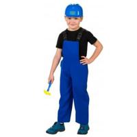 Bouwvakkers verkleedkostuum overall - blauw - voor kinderen - werkman - thumbnail