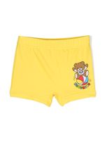 Moschino Kids short de bain à imprimé Teddy Bear - Jaune - thumbnail