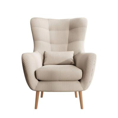 Haluta - Fauteuils Valero - Ribstof - Creme