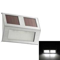 2 LEDs zonne-energie licht sensor Control IP44 waterdicht LED wand lamp buiten patio werf pathway tuin trap stap nacht beveiliging verlichting (wit li