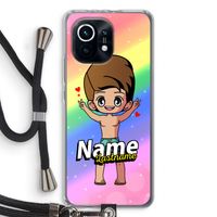 Chibi Maker man: Xiaomi Mi 11 Transparant Hoesje met koord