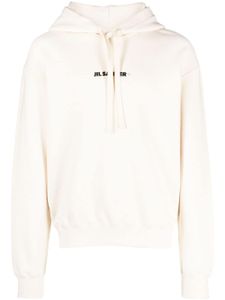 Jil Sander hoodie en coton à logo imprimé - Tons neutres