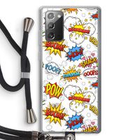 Pow Smack: Samsung Galaxy Note 20 / Note 20 5G Transparant Hoesje met koord