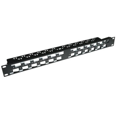 ACT PP1033 24-Poorts Keystone Jack 45 Graden Patchpaneel Zonder Connectoren