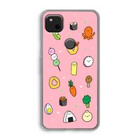 Happy bento friends: Google Pixel 4a Transparant Hoesje
