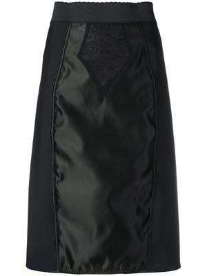 Dolce & Gabbana jupe à empiècements contrastants - Noir