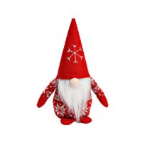 Pluche gnome/dwerg decoratie pop/knuffel rood 20 cm