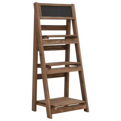 VidaXL Plantenstandaard 3-laags met bord 40x30x90 cm massief vurenhout