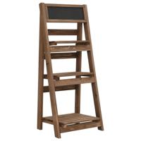 VidaXL Plantenstandaard 3-laags met bord 40x30x90 cm massief vurenhout