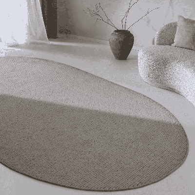 Wollen Vloerkleed Francois Ovaal - Beige 230x160cm - - Dekbed-Discounter.nl