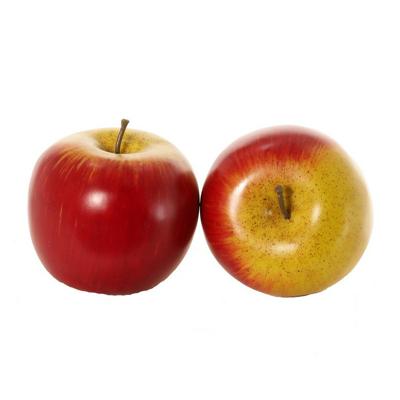 Bellatio Kunstfruit appels - decoratievrucht - 8 cm - 2x stuks - decofruit - sier - fruitschaal