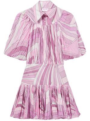PUCCI robe plissée à imprimé Irude - Rose