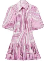 PUCCI robe plissée à imprimé Irude - Rose