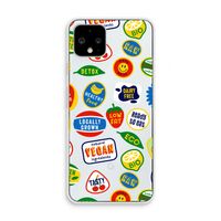 Fruitsticker: Pixel 4 Transparant Hoesje