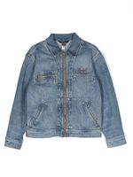 POLO RALPH LAUREN KIDS veste en jean zippée à logo brodé - Bleu