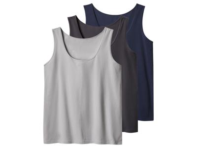 esmara Set van 3 dames hemden - Plus size (marineblauw/donkergrijs/lichtgrijs, XXL (52/54))