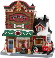 Lemax meet santa paws verlicht kersthuisje Caddington Village 2022