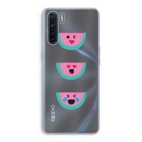 Smiley watermeloen: Oppo A91 Transparant Hoesje