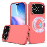 Lunso iPhone 17 Pro hoesje - Flexibel siliconen Backcover met MagSafe - Roze Lunso iPhone 17 Pro hoesje - Flexibel siliconen Backcover met MagSafe - Roze