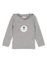 Il Gufo pull en laine vierge à logo intarsia - Gris