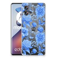 TPU Case voor Motorola Edge 30 Fusion Flowers Blue