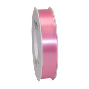 1x Luxe roze kunststof lint rollen 2,5 cm x 91 meter cadeaulint verpakkingsmateriaal   -