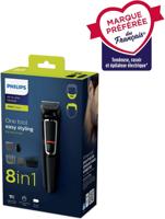 Regolabarba e capelli PHILIPS MG3730 / 15 - Multistyle - 8 in 1 - Lame autoaffilanti - Nero