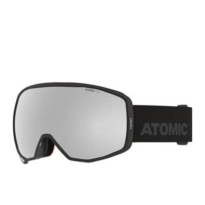SK-X Atomic count Q Stereo Black Brown contrast Silver Mirror - Skibril incl. glazen op sterkte