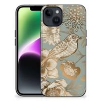 Bloemen Hoesje voor iPhone 15 Vintage Bird Flowers