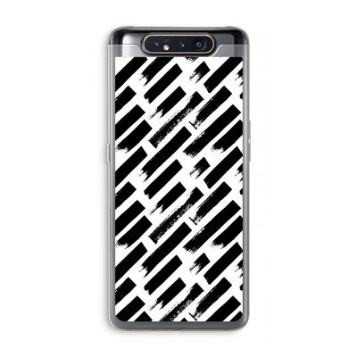 Zwarte vegen: Samsung Galaxy A80 Transparant Hoesje