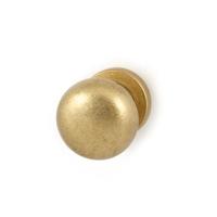 Hardbrass Gatdeel knopkruk IRIS 56/61mm - messing getrommeld