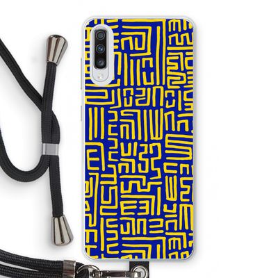 Majorelle Blue Print: Samsung Galaxy A70 Transparant Hoesje met koord
