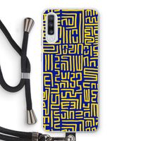 Majorelle Blue Print: Samsung Galaxy A70 Transparant Hoesje met koord