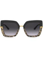 Dolce & Gabbana Eyewear lunettes de soleil Half Print à monture carrée - Noir