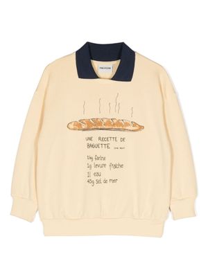 Mini Rodini sweat en coton biologique à imprimé graphique - Jaune