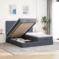 Ottoman bed met matrassen en LED's 160x200cm fluweel
