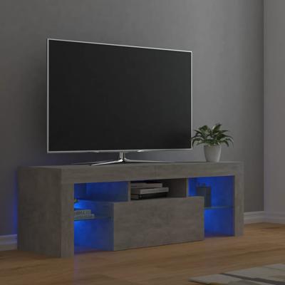 Tv-meubel met LED-verlichting 120x35x40 cm betongrijs