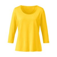 Shirt met ¾-mouw van bio-katoen, geel Maat: 40/42 - thumbnail