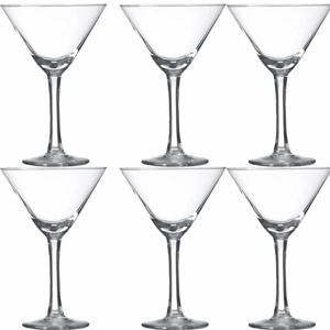 Royal Leerdam Martini Cocktaiglazen - 6x stuks - glas - 190 ml - Cocktails maken