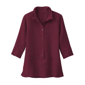 Lichte linnen blouse, granaatappel Maat: 34