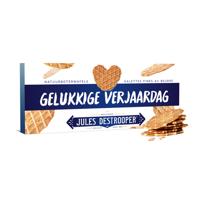 Jules Destrooper Natuurboterwafels - "Gelukkige verjaardag" - 100g Jules Destrooper Natuurboterwafels - "Gelukkige verjaardag" - 100g