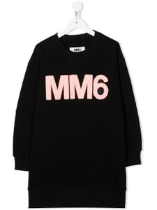 MM6 Maison Margiela Kids robe-sweat à logo imprimé - Noir