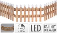 Fence With Led 90X20 cm Brown - Nampook