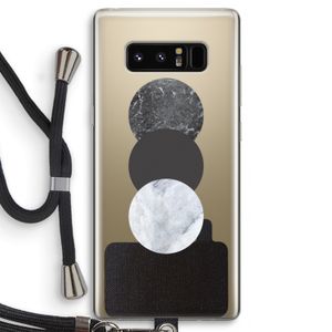 Marmeren cirkels: Samsung Galaxy Note 8 Transparant Hoesje met koord